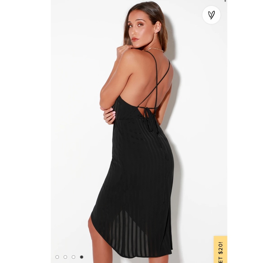 Lulus Panache Black Backless Midi Dress - Picture 2 of 6